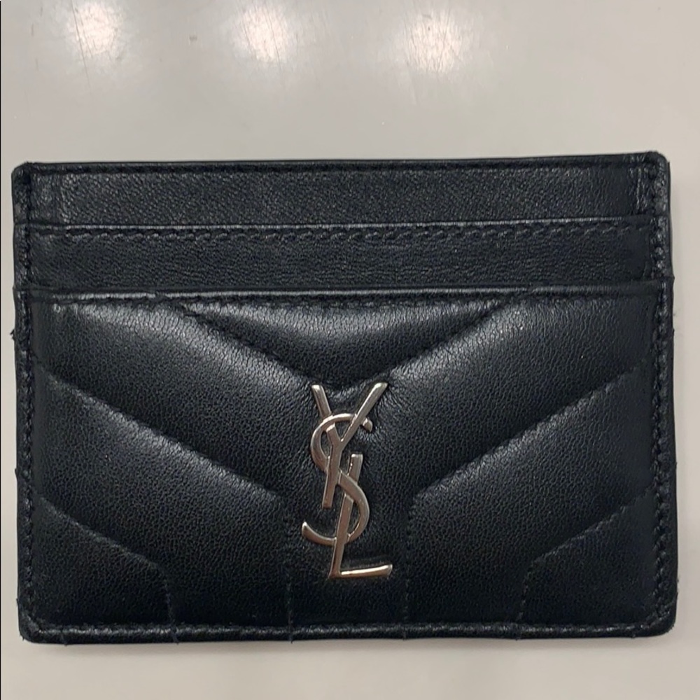 Saint Laurent Monogram YSL leather card case